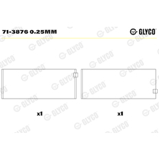 Ojniční ložisko GLYCO 71-3876 0.25mm