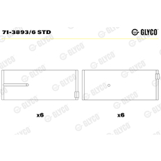 Ojniční ložisko GLYCO 71-3893/6 STD