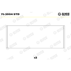 Ojniční ložisko GLYCO 71-3904 STD