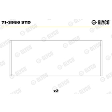 Ojniční ložisko GLYCO 71-3986 STD