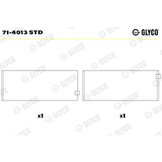 Ojniční ložisko GLYCO 71-4013 STD