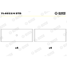 Ojniční ložisko GLYCO 71-4033/4 STD