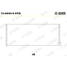 Ojniční ložisko GLYCO 71-4041/4 STD
