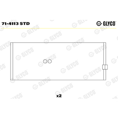 Ojniční ložisko GLYCO 71-4113 STD