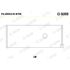 Ojniční ložisko GLYCO 71-4143/4 STD