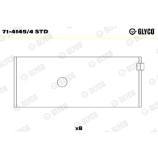 Ojniční ložisko GLYCO 71-4145/4 STD