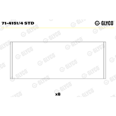 Ojniční ložisko GLYCO 71-4151/4 STD