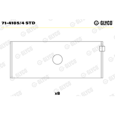Ojniční ložisko GLYCO 71-4185/4 STD
