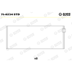 Ojniční ložisko GLYCO 71-4234 STD