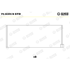 Ojniční ložisko GLYCO 71-4311/4 STD