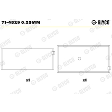 Ojniční ložisko GLYCO 71-4529 0.25mm