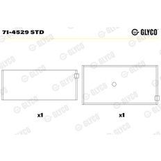 Ojniční ložisko GLYCO 71-4529 STD