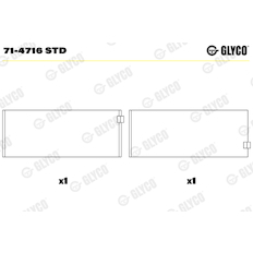 Ojniční ložisko GLYCO 71-4716 STD