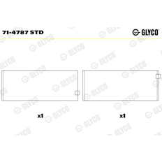 Ojniční ložisko GLYCO 71-4787 STD