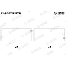 Ojniční ložisko GLYCO 71-4807/2 STD