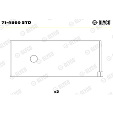 Ojniční ložisko GLYCO 71-4860 STD