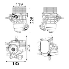 Olejový chladič, motorový olej MAHLE ORIGINAL CLC 466 000S