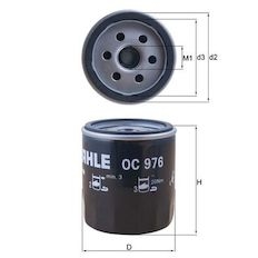 Olejový filtr MAHLE ORIGINAL OC 976