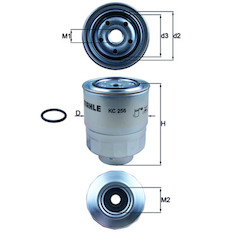 Palivový filtr MAHLE ORIGINAL KC 256D