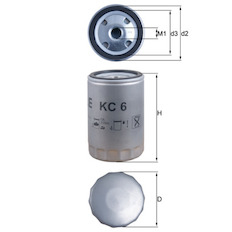 Palivový filtr MAHLE ORIGINAL KC 6