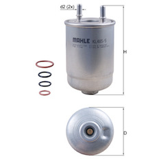 Palivový filtr MAHLE ORIGINAL KL 485/5D