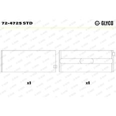 Pánev ložiska klikového hřídele GLYCO 72-4725 STD