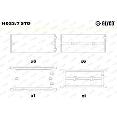 Pánev ložiska klikového hřídele GLYCO H023/7 STD