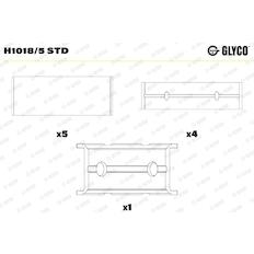 Pánev ložiska klikového hřídele GLYCO H1018/5 STD
