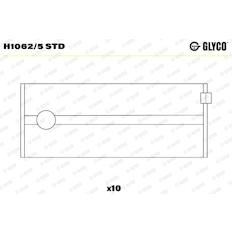 Pánev ložiska klikového hřídele GLYCO H1062/5 STD