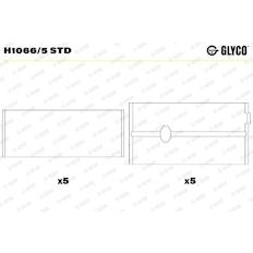 Pánev ložiska klikového hřídele GLYCO H1066/5 STD