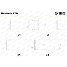 Pánev ložiska klikového hřídele GLYCO H1104/5 STD