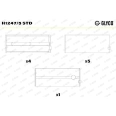 Pánev ložiska klikového hřídele GLYCO H1247/5 STD