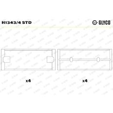 Pánev ložiska klikového hřídele GLYCO H1343/4 STD