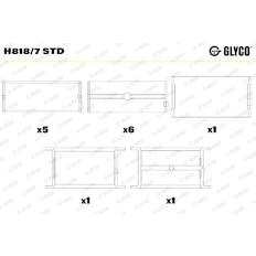 Pánev ložiska klikového hřídele GLYCO H818/7 STD