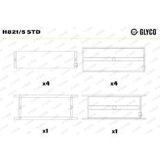 Pánev ložiska klikového hřídele GLYCO H821/5 STD