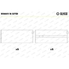 Pánev ložiska klikového hřídele GLYCO H997/5 STD
