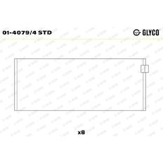 Pánev ojničního ložiska GLYCO 01-4079/4 STD