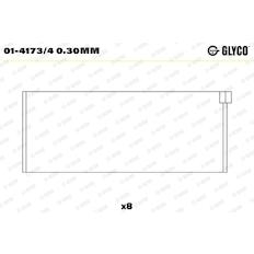 Pánev ojničního ložiska GLYCO 01-4173/4 0.30mm