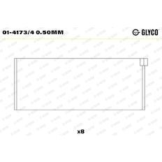 Pánev ojničního ložiska GLYCO 01-4173/4 0.50mm
