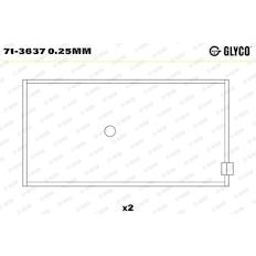 Pánev ojničního ložiska GLYCO 71-3637 0.25mm