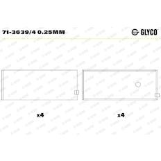 Pánev ojničního ložiska GLYCO 71-3639/4 0.25mm