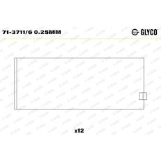 Pánev ojničního ložiska GLYCO 71-3711/6 0.25MM