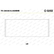 Pánev ojničního ložiska GLYCO 71-3930 0.50mm