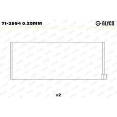 Pánev ojničního ložiska GLYCO 71-3994 0.25mm