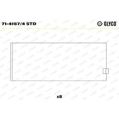 Pánev ojničního ložiska GLYCO 71-4167/4 STD
