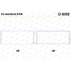 Pánev ojničního ložiska GLYCO 71-4249/8 STD