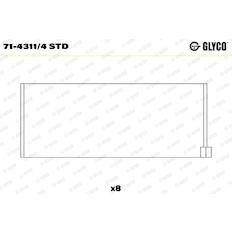 Pánev ojničního ložiska GLYCO 71-4311/4 STD