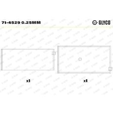 Pánev ojničního ložiska GLYCO 71-4529 0.25mm