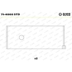 Pánev ojničního ložiska GLYCO 71-4860 STD