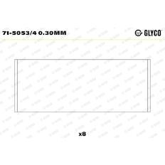Pánev ojničního ložiska GLYCO 71-5053/4 0.30mm